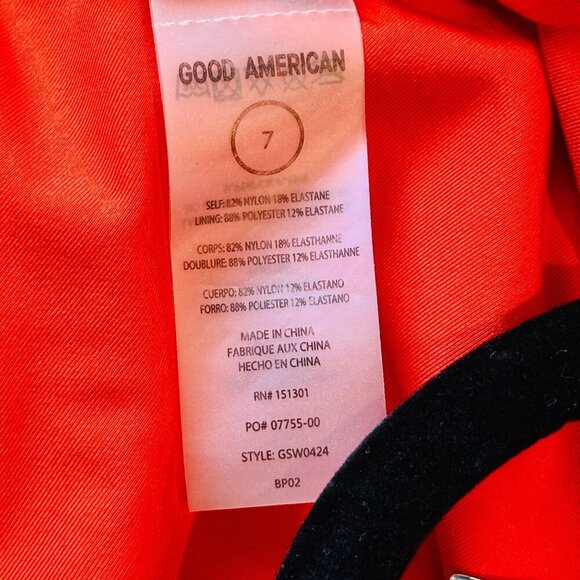 Good American Plus Size Swimsuit Women 4XL Red Halter U Neckline One Piece - Picture 4 of 6